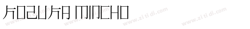 Kozuka Mincho字体转换